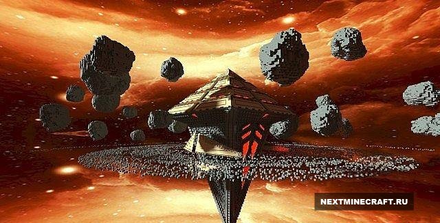 Майнкрафт Setra: Ra's Fury - Космическая пирамида