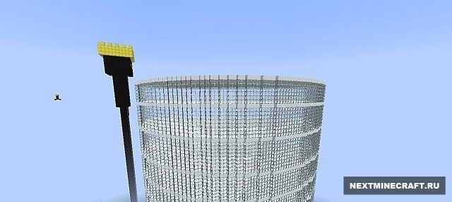 Giant Glass Spleef Arena, 6 layers w/a King Enderman